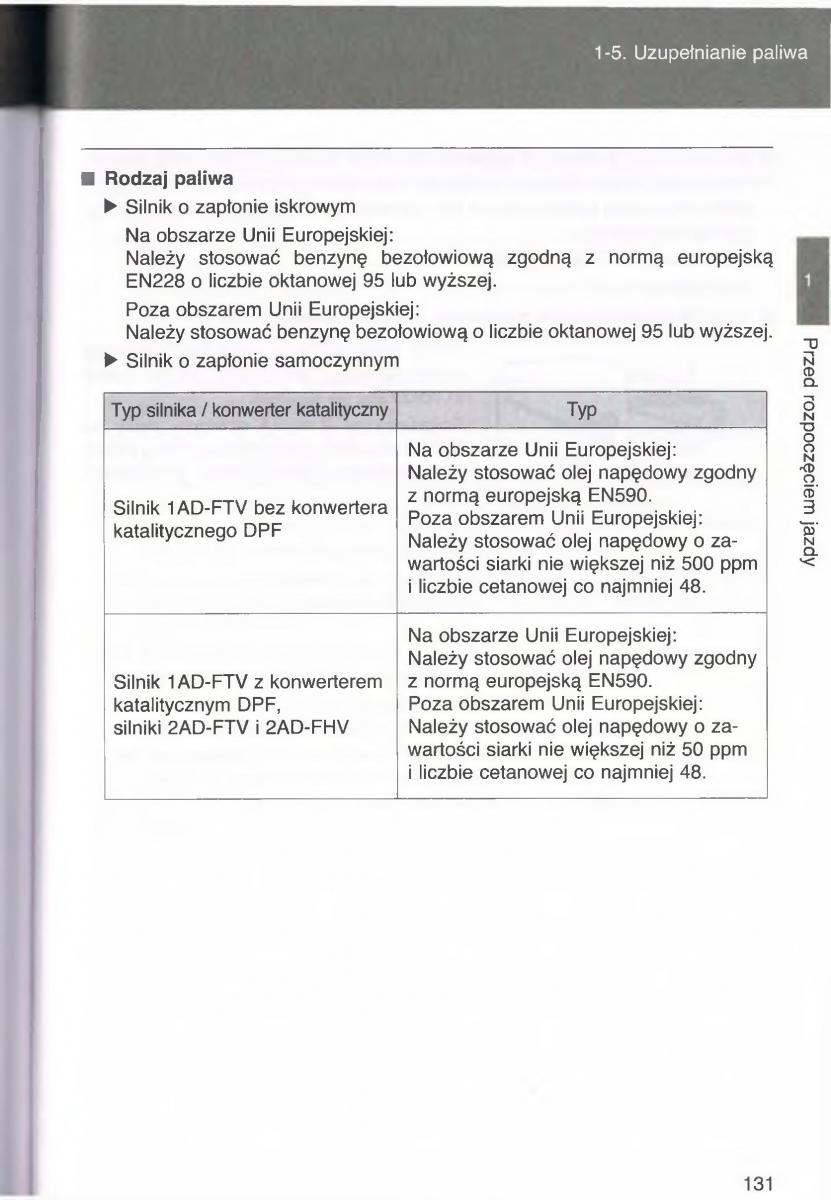Toyota Avensis III 3 instrukcja obslugi czesc1 / page 130