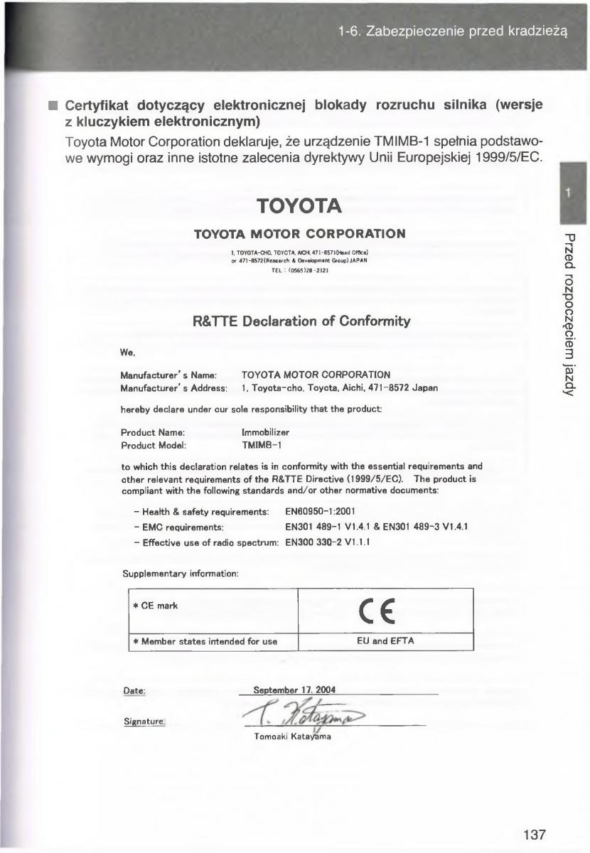 Toyota Avensis III 3 instrukcja obslugi czesc1 / page 136