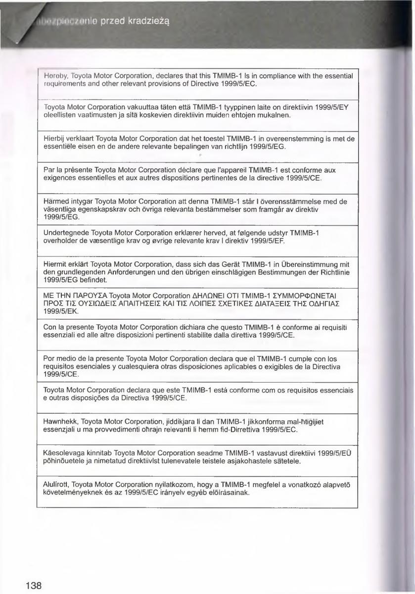 Toyota Avensis III 3 instrukcja obslugi czesc1 / page 137