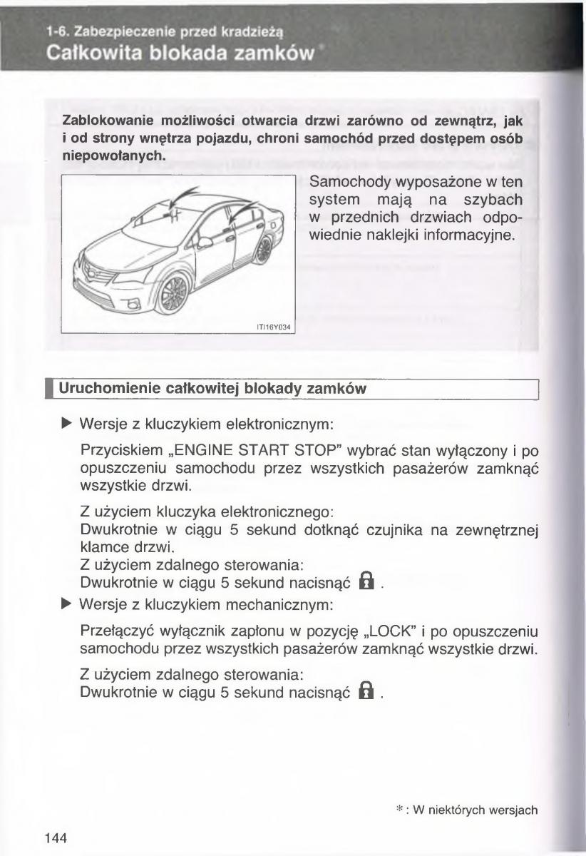 Toyota Avensis III 3 instrukcja obslugi czesc1 / page 143