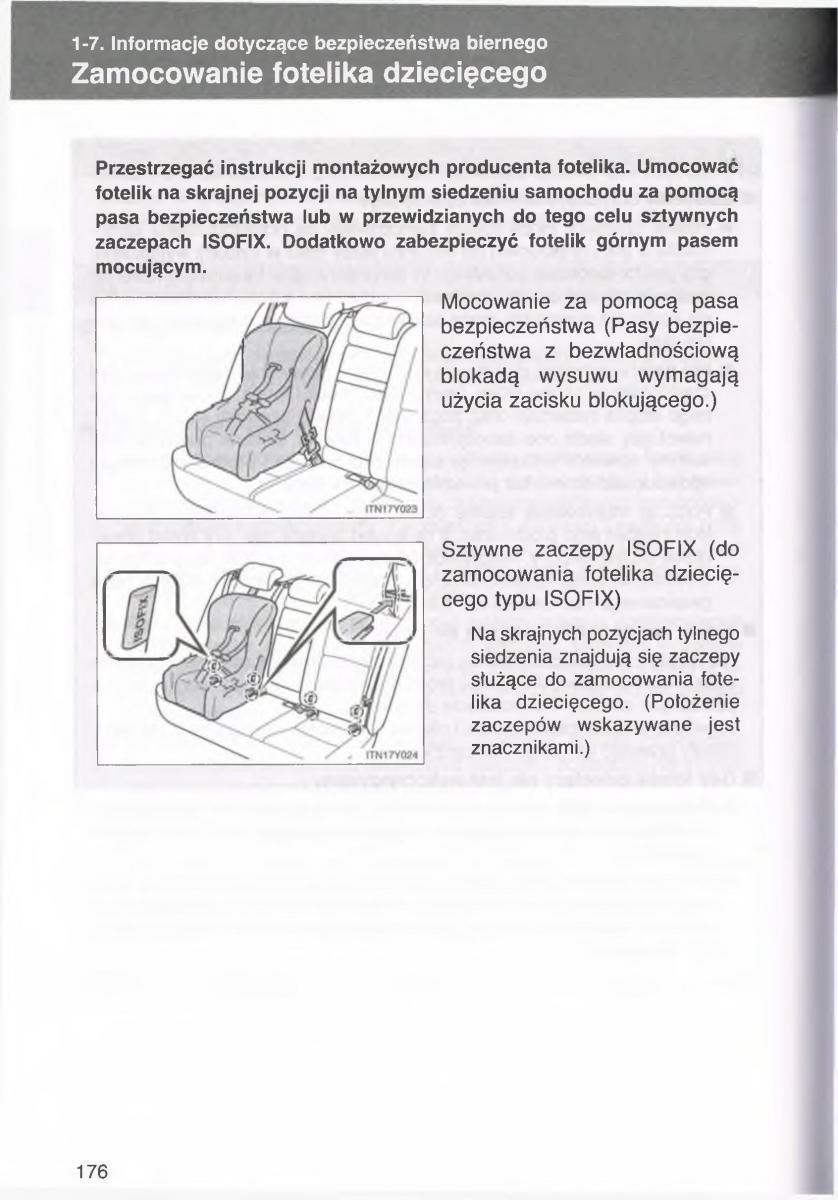 Toyota Avensis III 3 instrukcja obslugi czesc1 / page 175