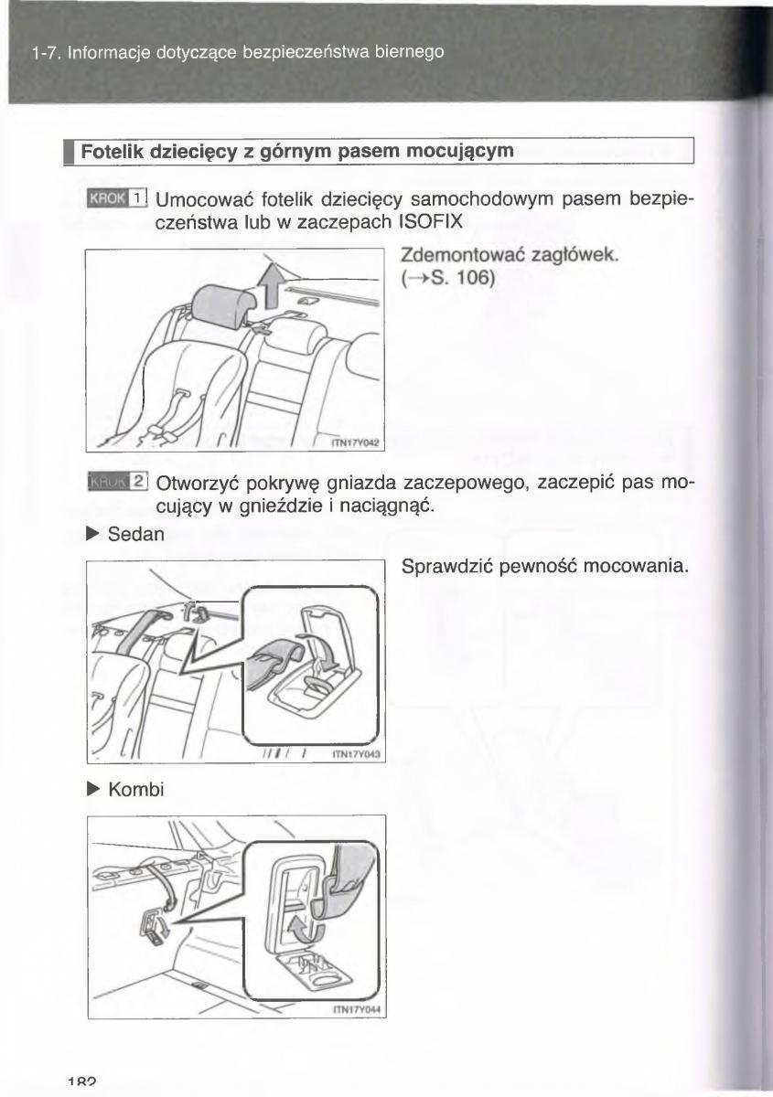 Toyota Avensis III 3 instrukcja obslugi czesc1 / page 181