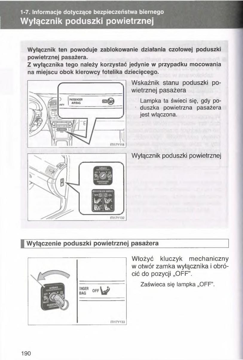 Toyota Avensis III 3 instrukcja obslugi czesc1 / page 189