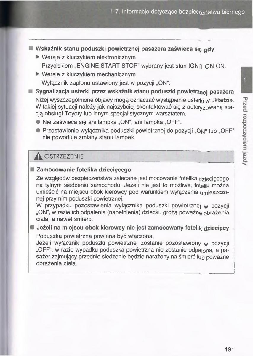 Toyota Avensis III 3 instrukcja obslugi czesc1 / page 190
