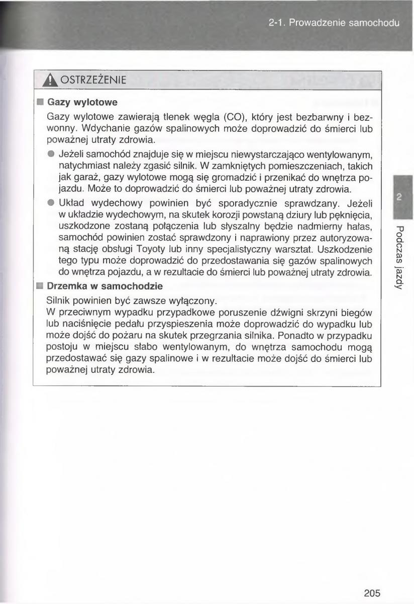 Toyota Avensis III 3 instrukcja obslugi czesc1 / page 204