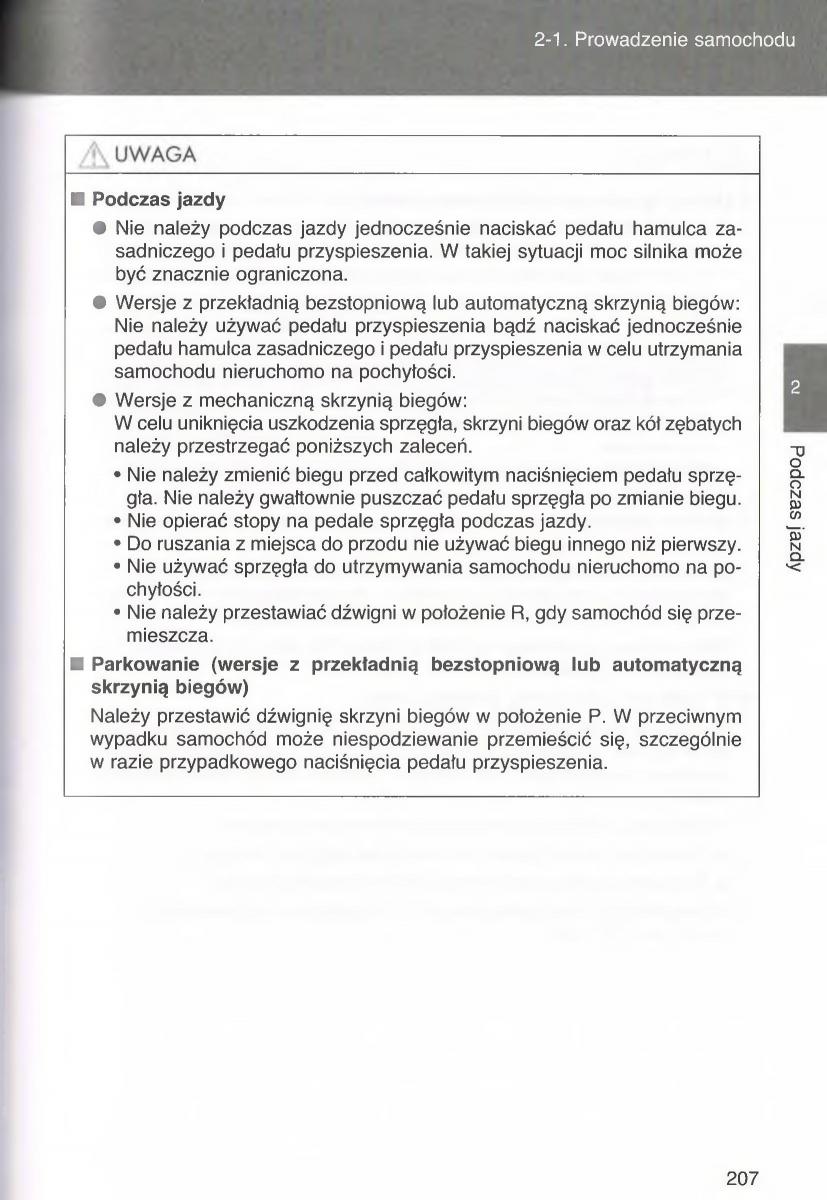 Toyota Avensis III 3 instrukcja obslugi czesc1 / page 206