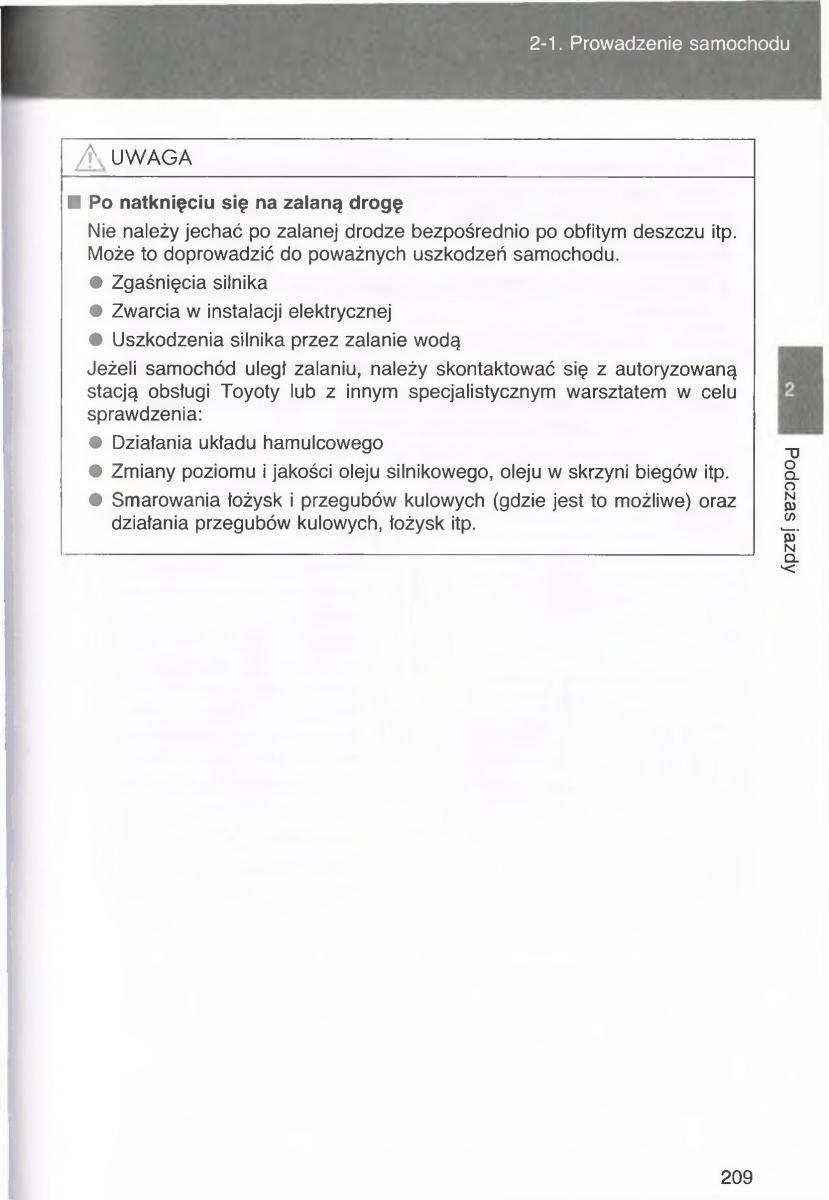 Toyota Avensis III 3 instrukcja obslugi czesc1 / page 208