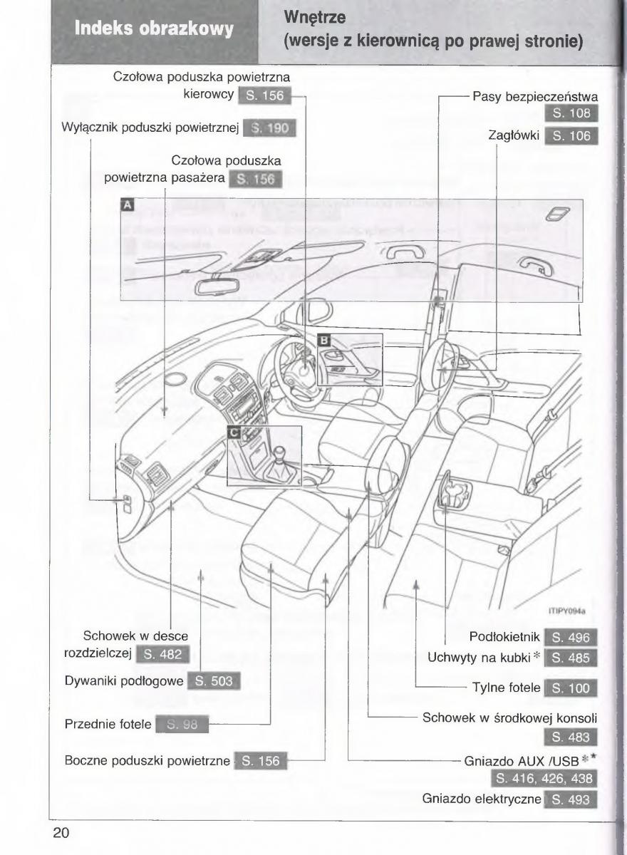 manual  Toyota Avensis III 3 instrukcja czesc1 / page 21