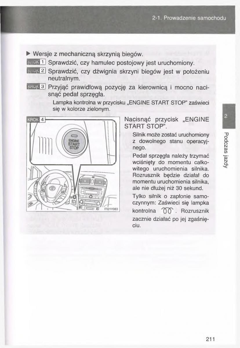 Toyota Avensis III 3 instrukcja obslugi czesc1 / page 210