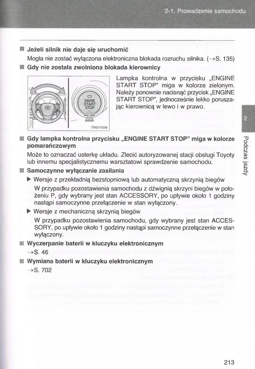 Toyota Avensis III 3 instrukcja obslugi czesc1 / page 212