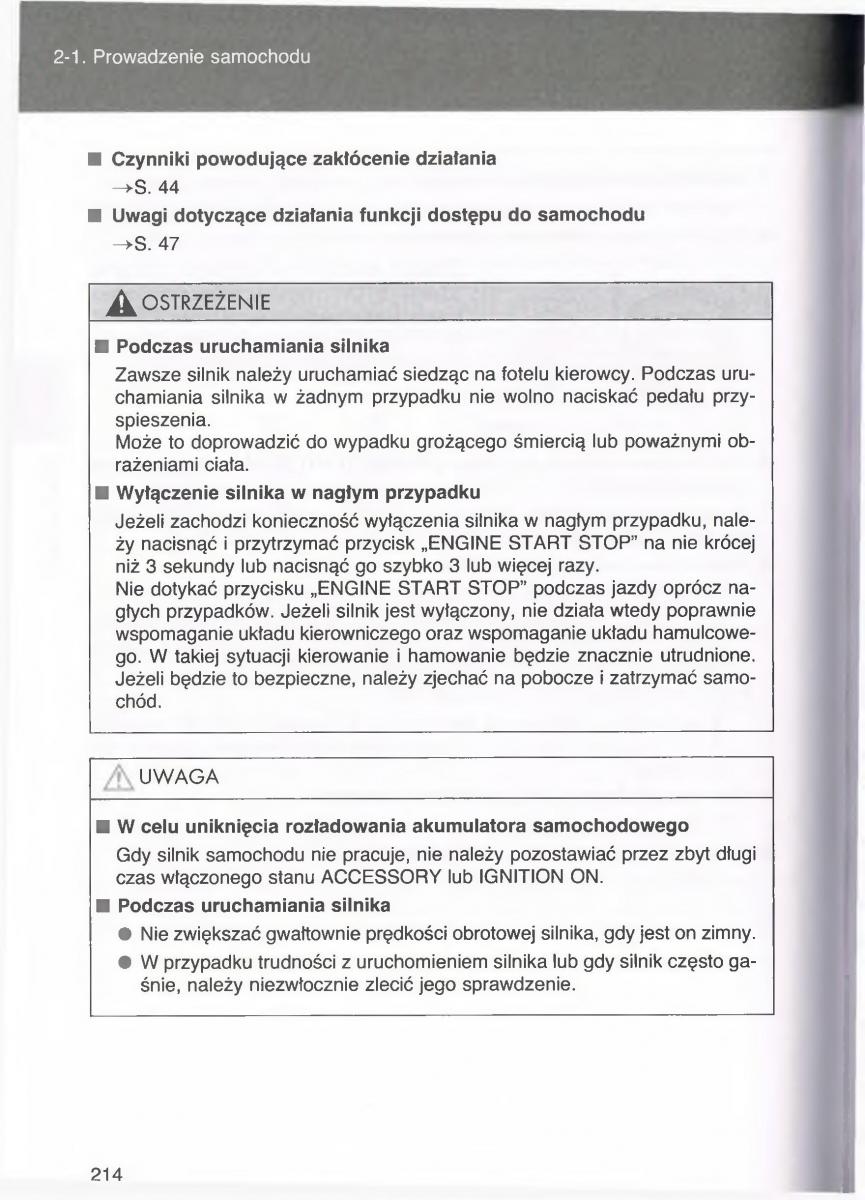 Toyota Avensis III 3 instrukcja obslugi czesc1 / page 213