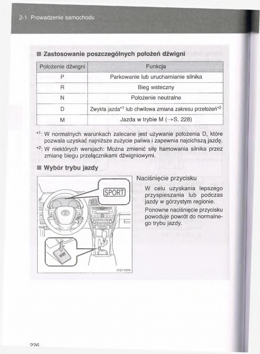 Toyota Avensis III 3 instrukcja obslugi czesc1 / page 225