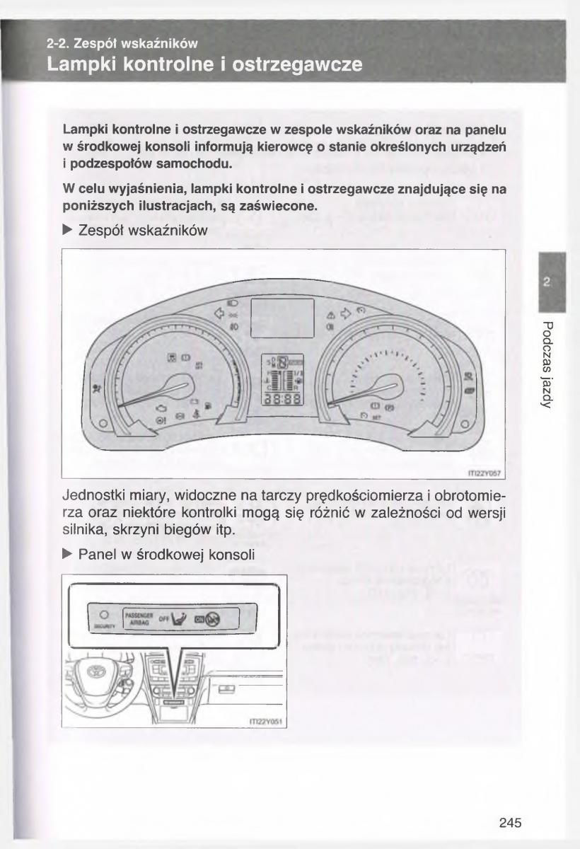 Toyota Avensis III 3 instrukcja obslugi czesc1 / page 244