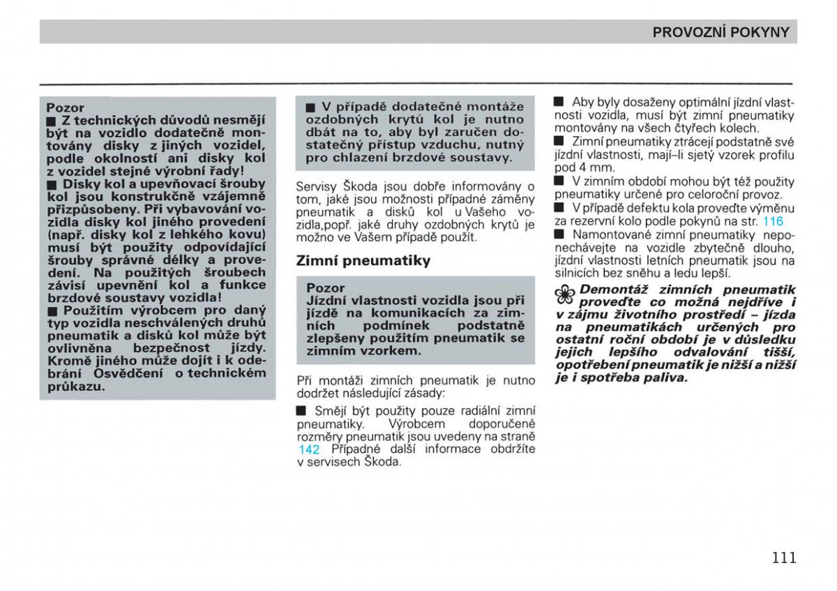 Skoda Felicja navod k obsludze / page 113