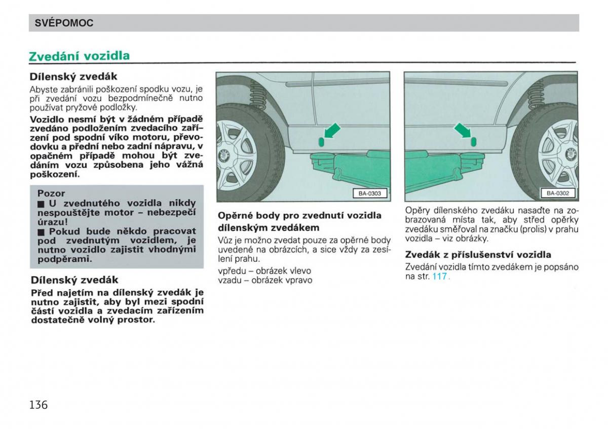 manual  Skoda Felicja navod k obsludze / page 138