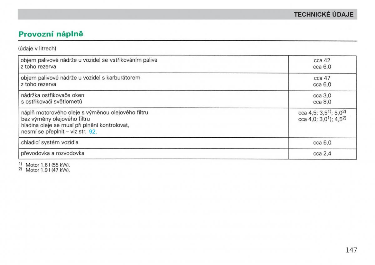 Skoda Felicja navod k obsludze / page 149