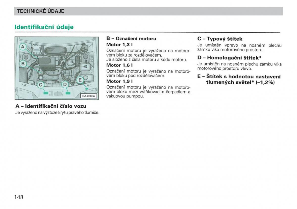 manual Skoda Felicia Skoda Felicja navod k obsludze / page 150