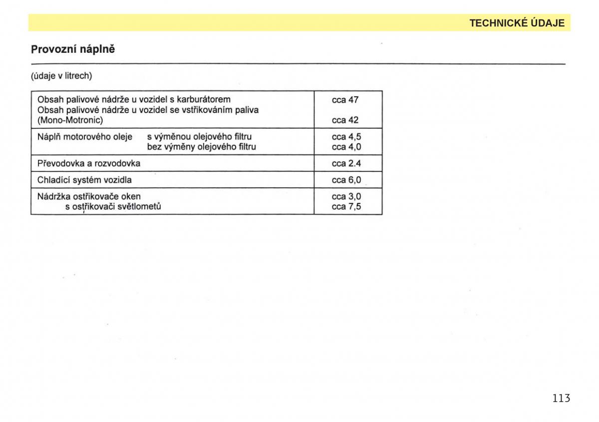 Skoda Favorit navod k obsludze / page 115