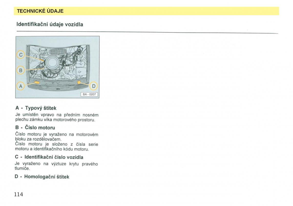 Skoda Favorit navod k obsludze / page 116