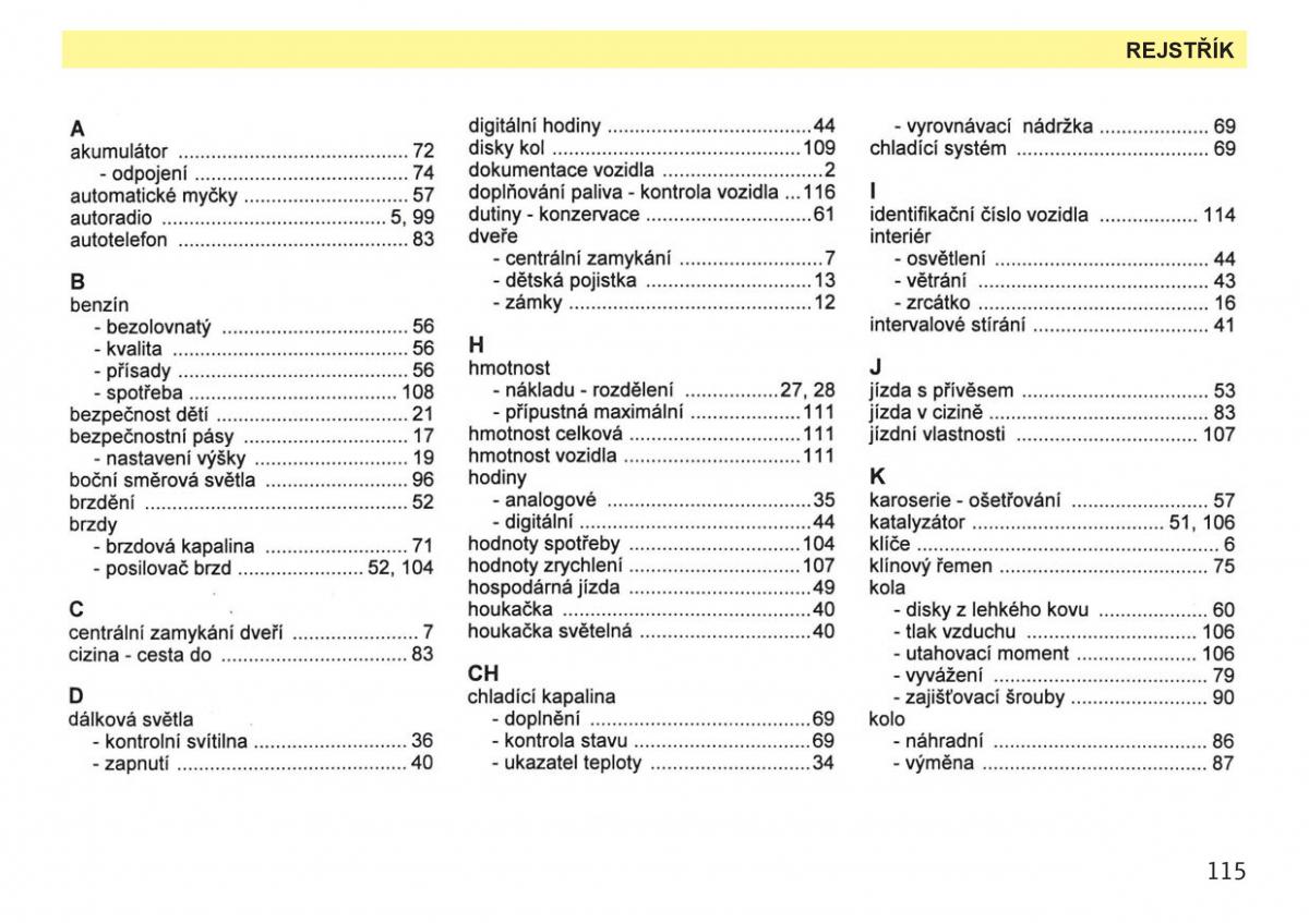 Skoda Favorit navod k obsludze / page 117