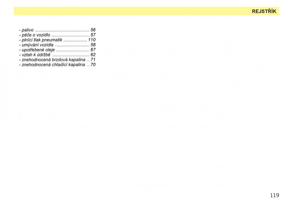 manual  Skoda Favorit navod k obsludze / page 121