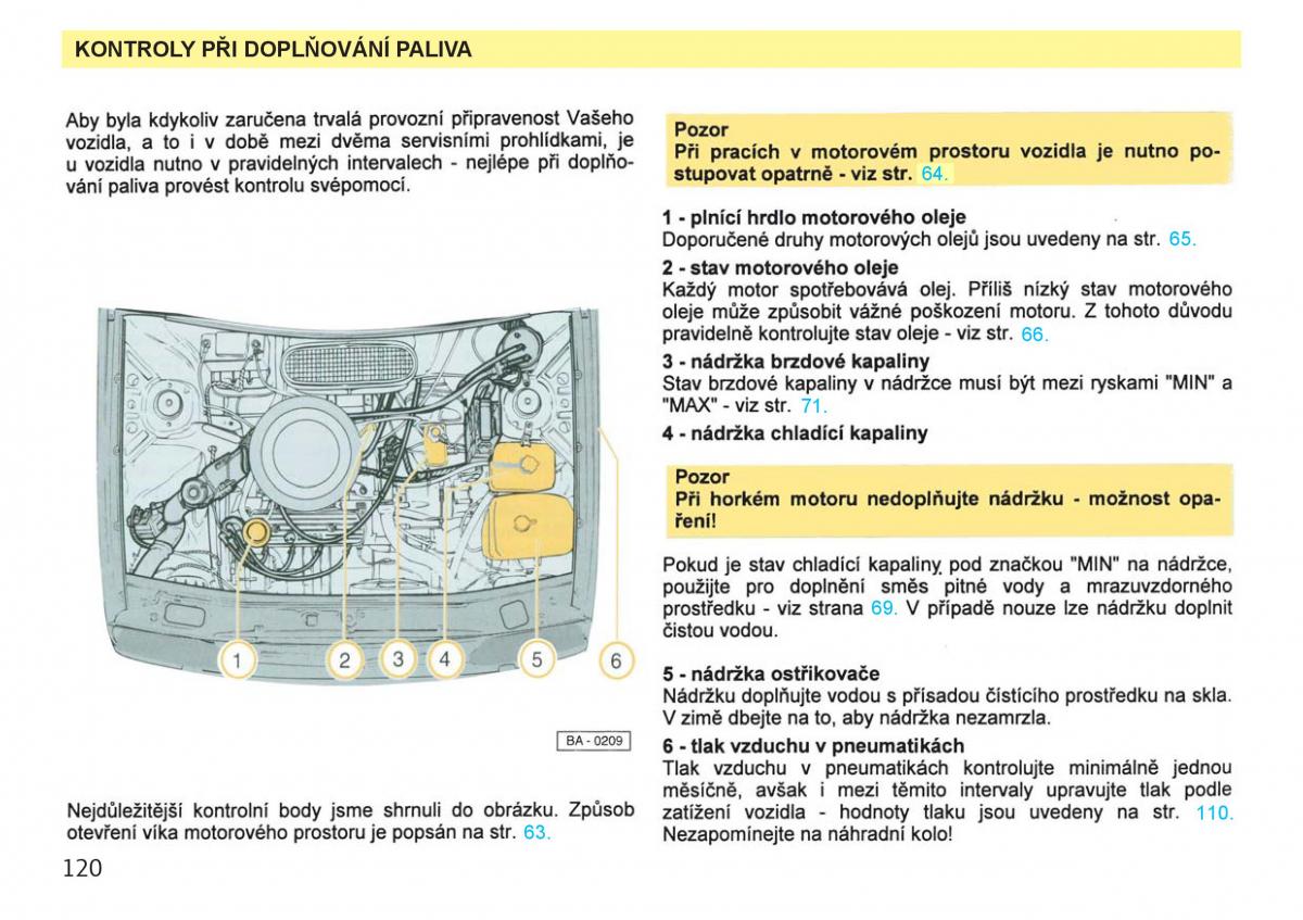 manual  Skoda Favorit navod k obsludze / page 122