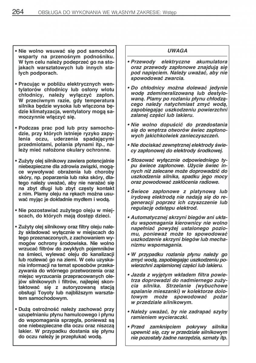 Toyota Avensis I 1 instrukcja obslugi / page 271