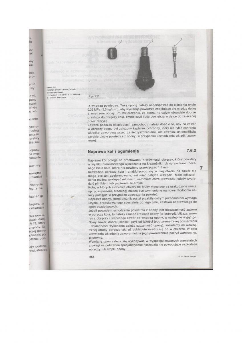 Skoda Favorit instrukcja obslugi / page 252