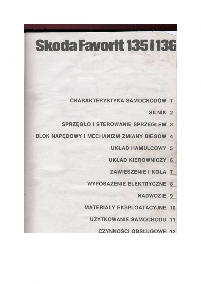 Skoda Favorit instrukcja obslugi / page 1