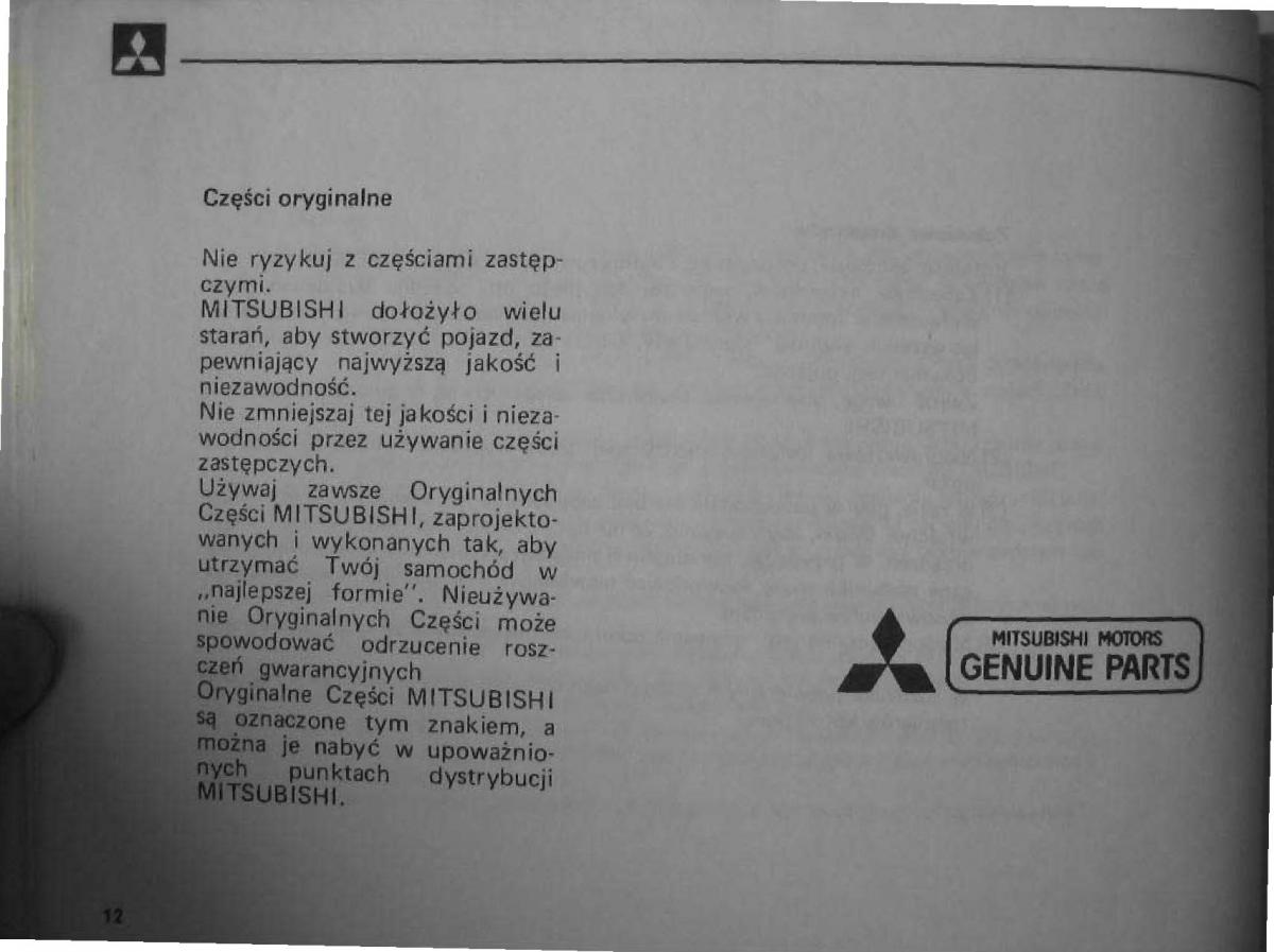 Mitsubishi Pajero I 1 instrukcja obslugi / page 15