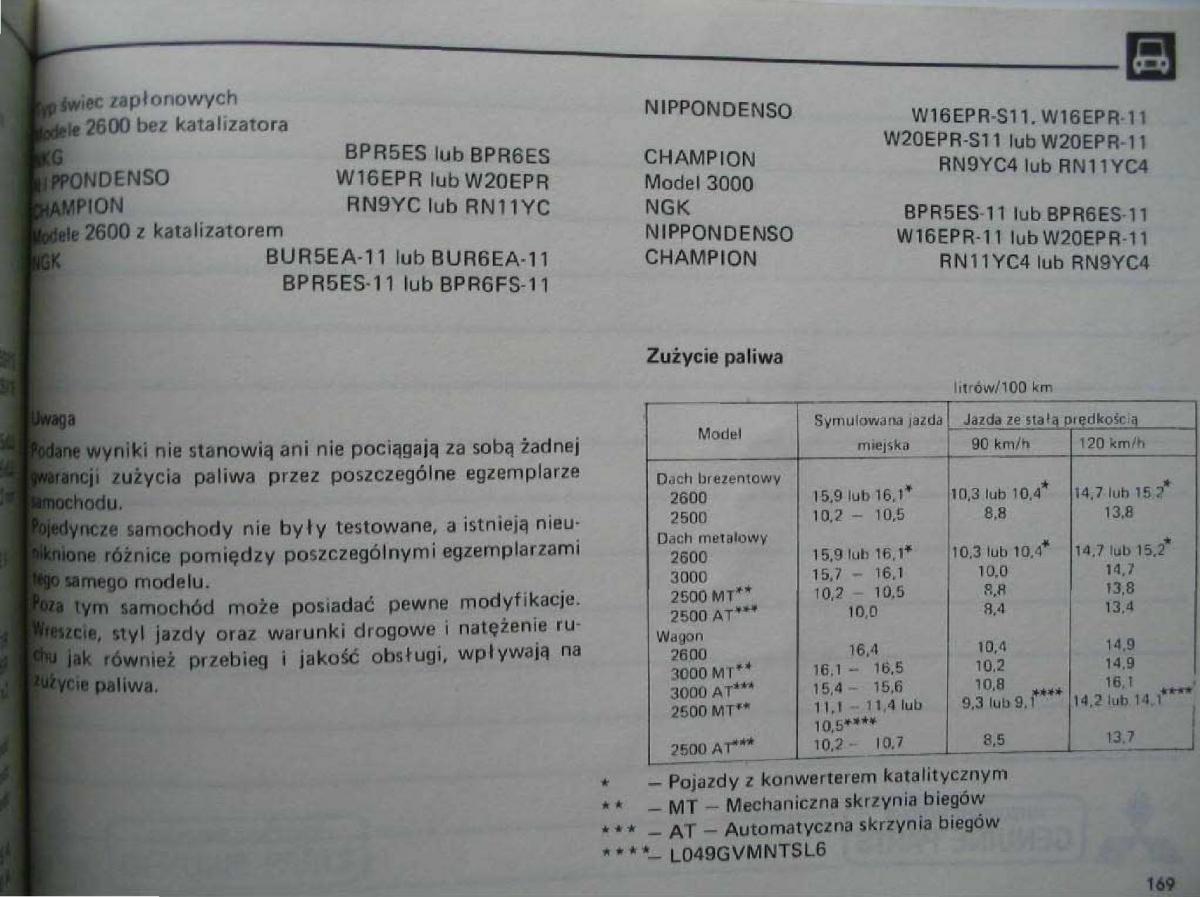 manual  Mitsubishi Pajero I 1 instrukcja / page 165