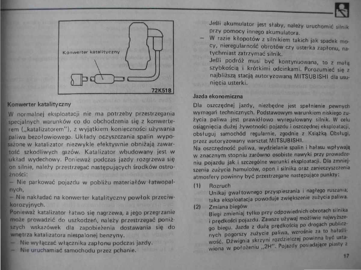 Mitsubishi Pajero I 1 instrukcja obslugi / page 19