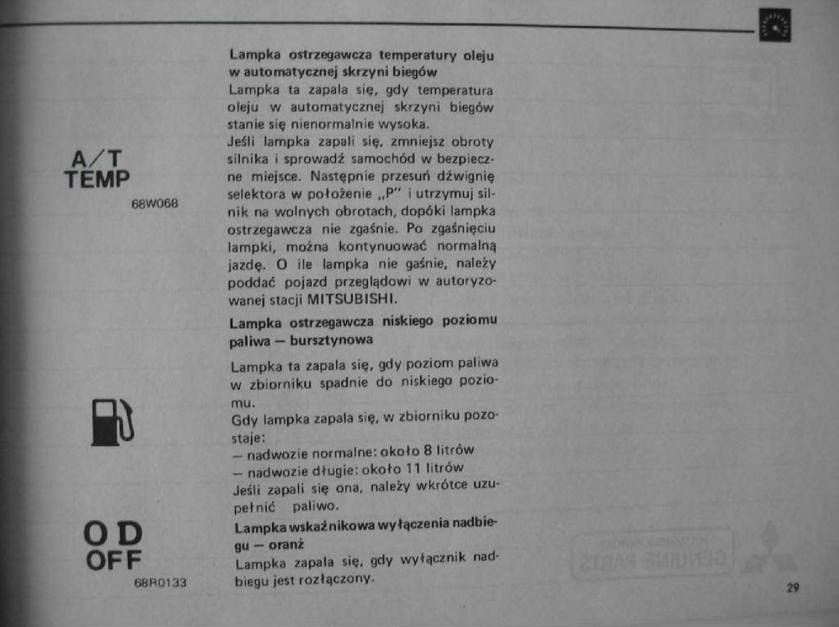 Mitsubishi Pajero I 1 instrukcja obslugi / page 31