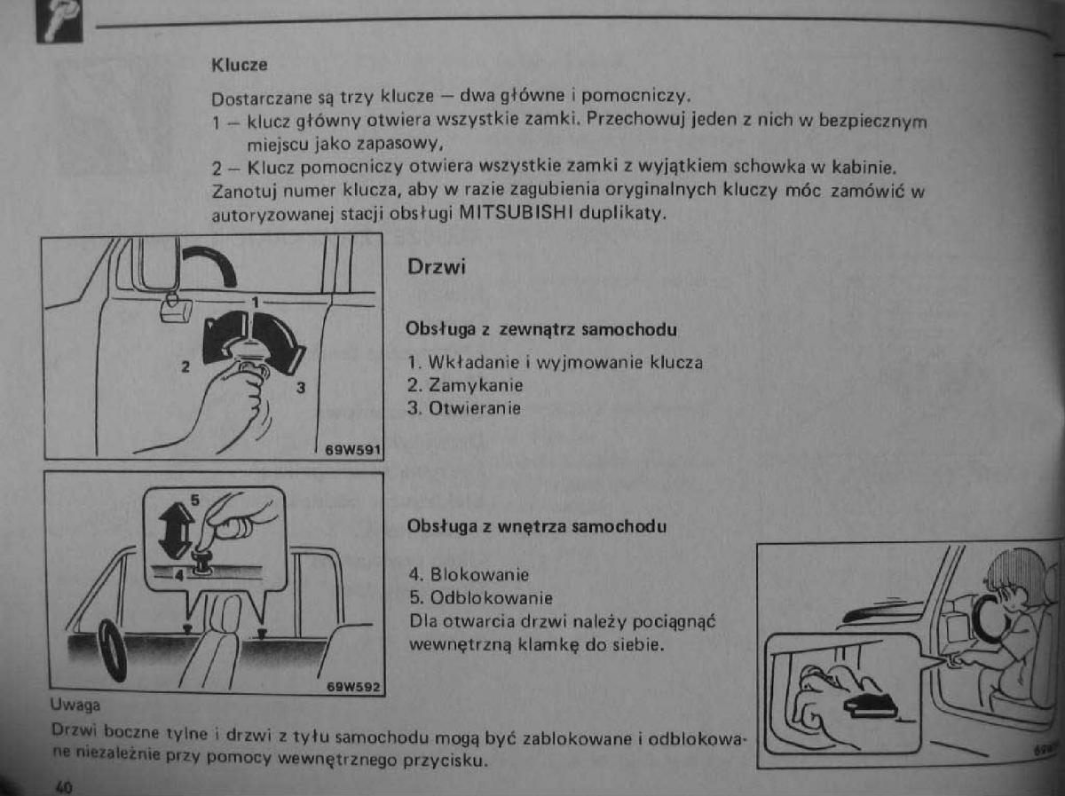 Mitsubishi Pajero I 1 instrukcja obslugi / page 41