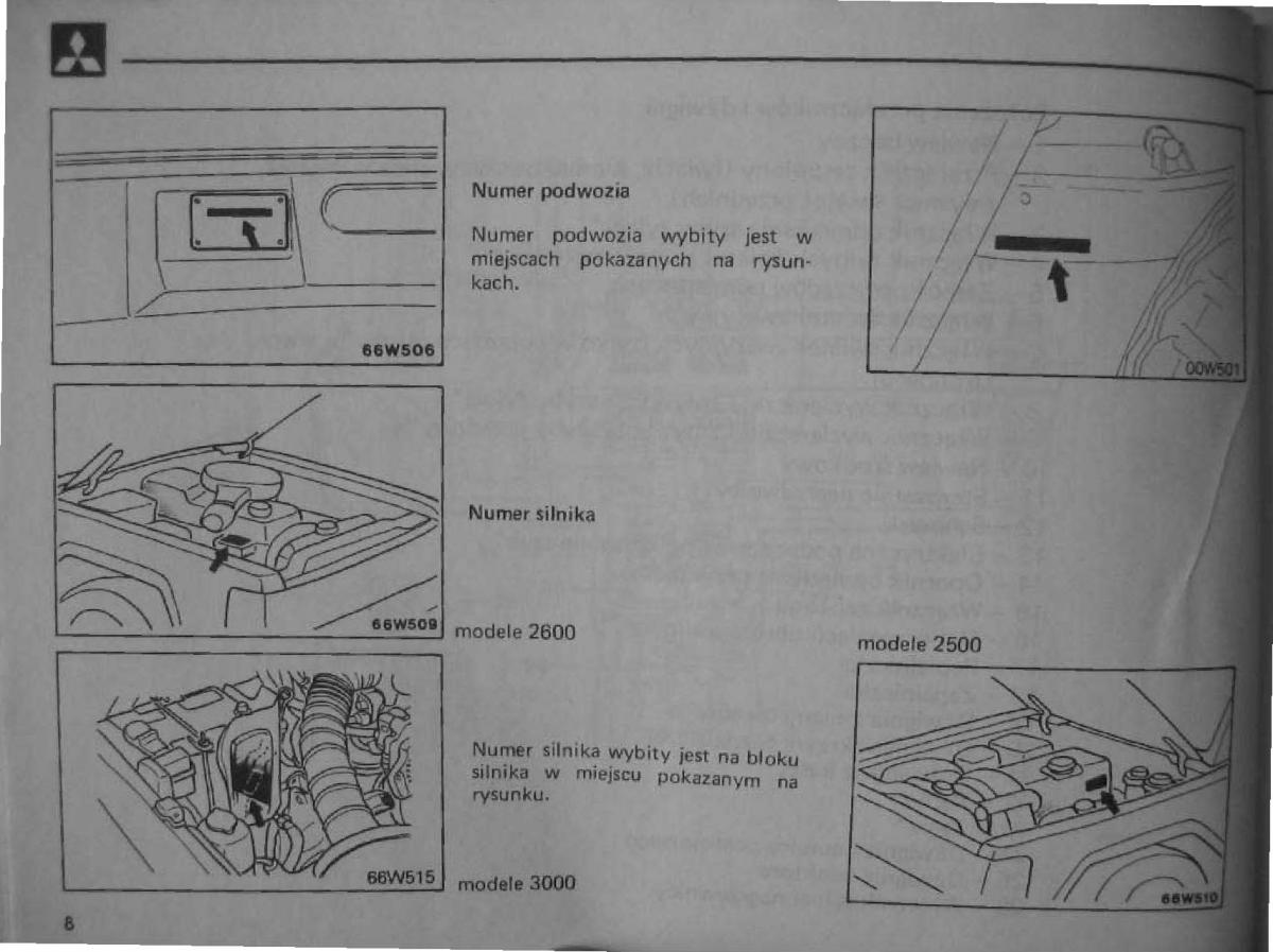 manual  Mitsubishi Pajero I 1 instrukcja / page 11