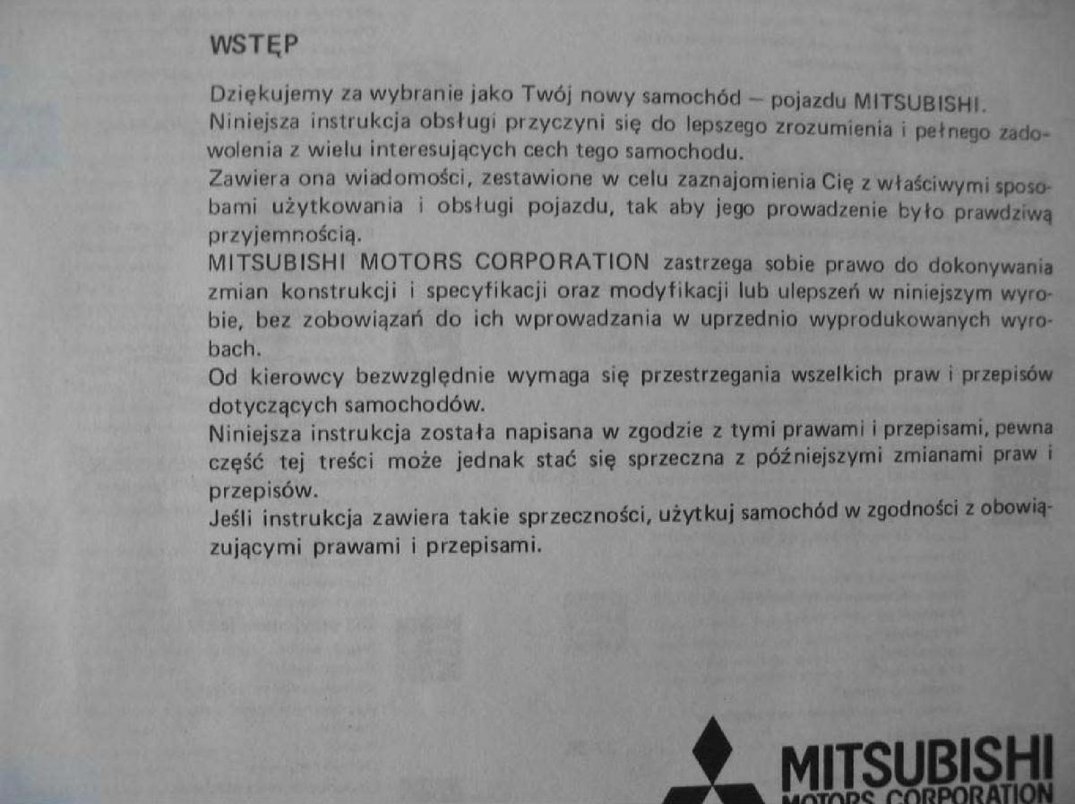 Mitsubishi Pajero I 1 instrukcja obslugi / page 3