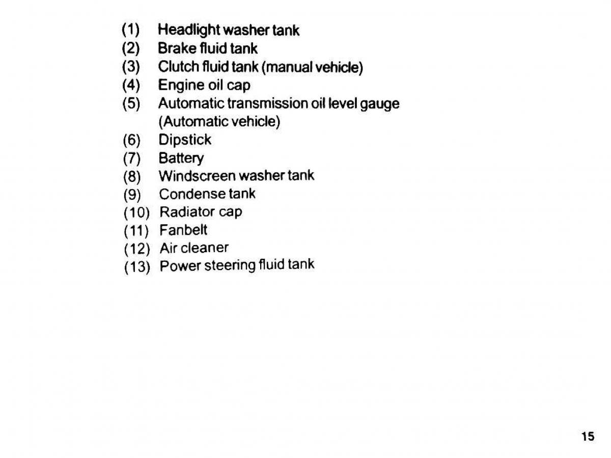 Mitsubishi Pajero II 2 owners manual / page 15