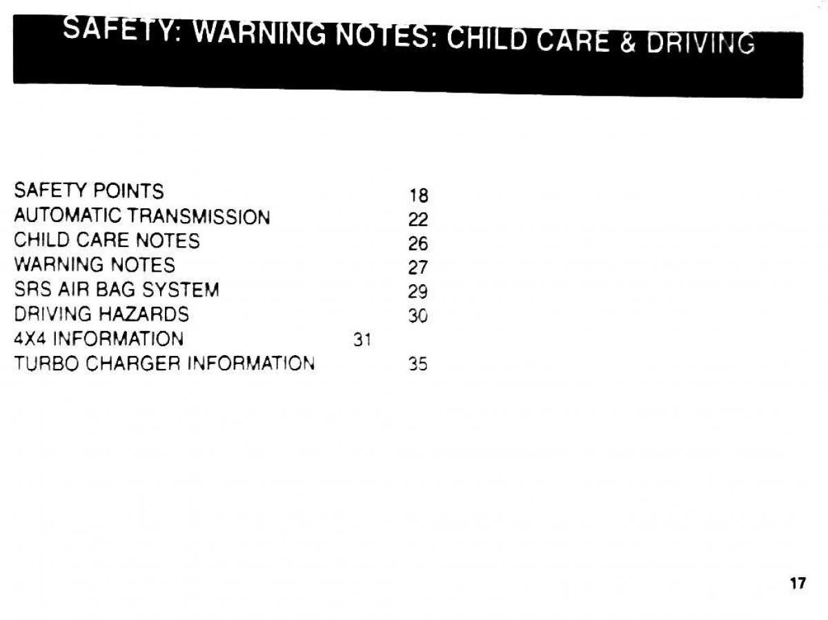 Mitsubishi Pajero II 2 owners manual / page 17