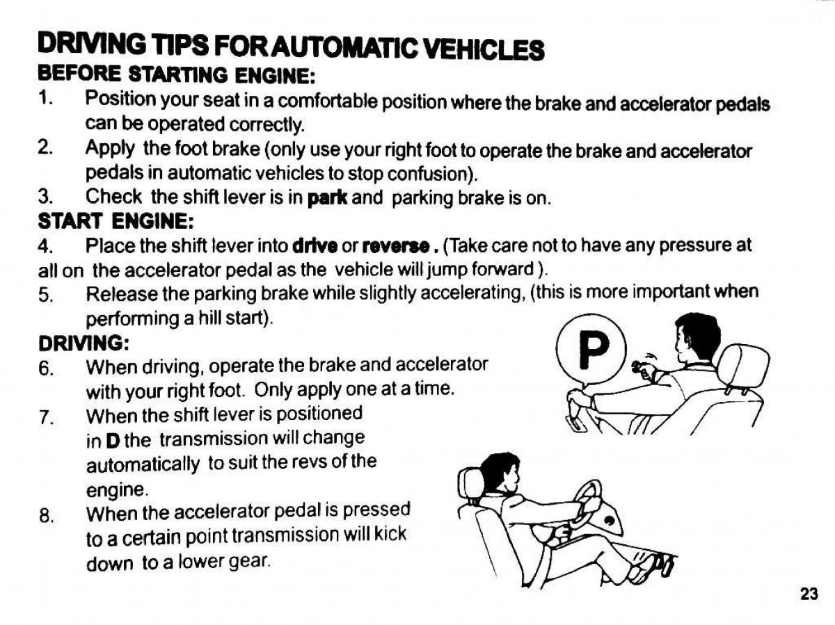 Mitsubishi Pajero II 2 owners manual / page 23