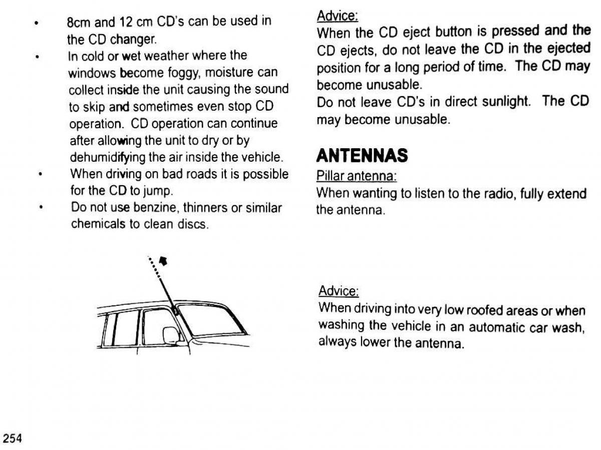 Mitsubishi Pajero II 2 owners manual / page 254
