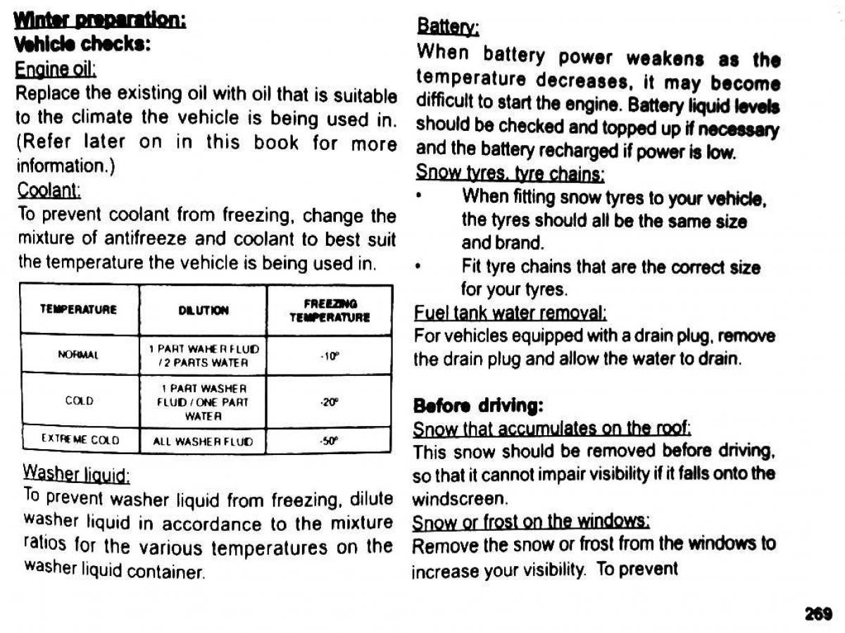 Mitsubishi Pajero II 2 owners manual / page 269