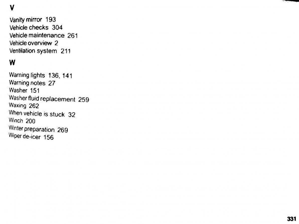 Mitsubishi Pajero II 2 owners manual / page 331