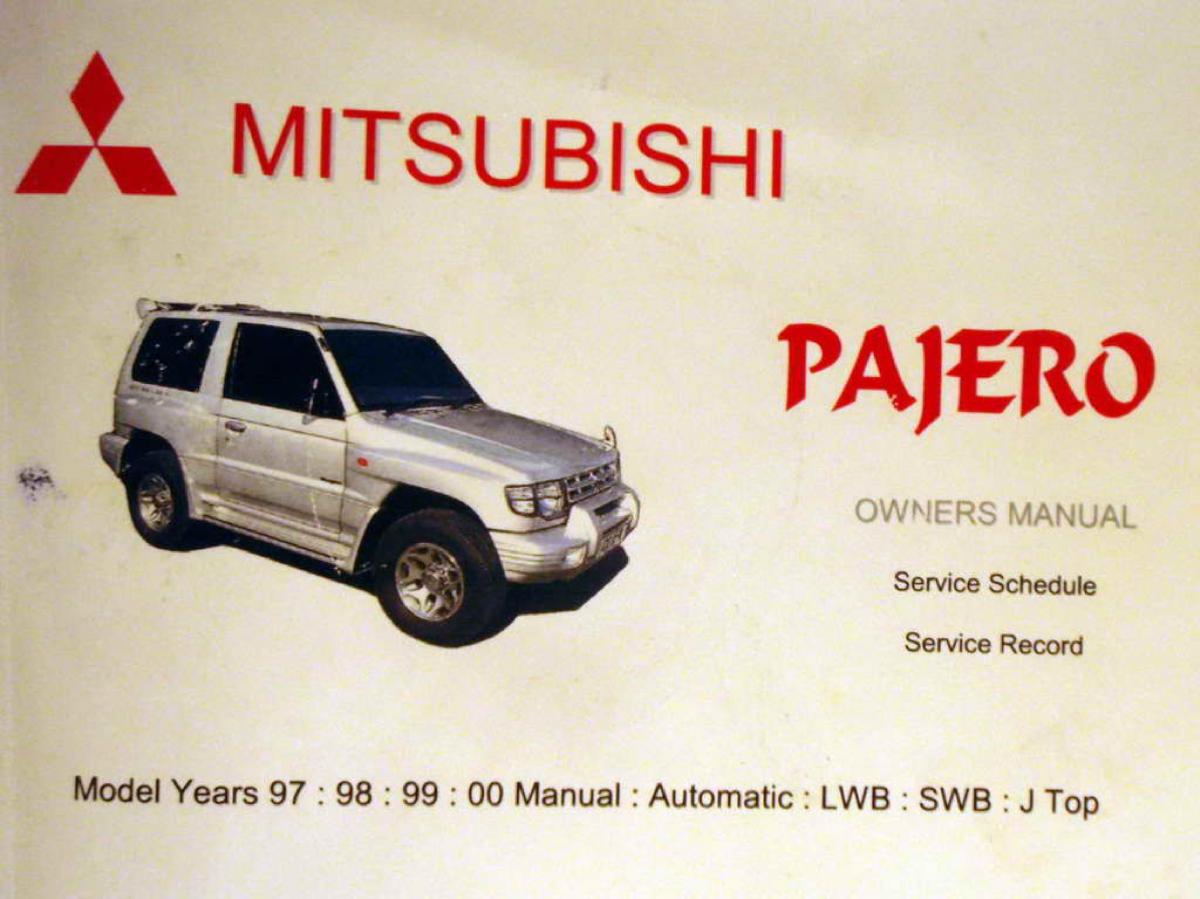 manual  Mitsubishi Pajero II 2 owners manual / page 1