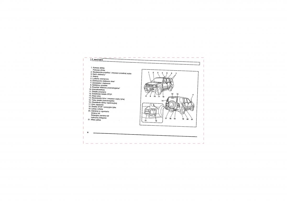 manual  Mitsubishi Pajero III 3 instrukcja / page 6