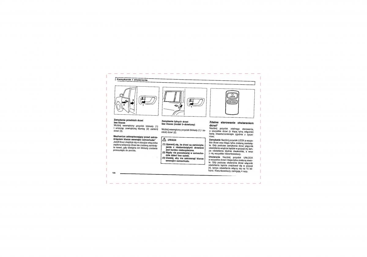 instrukcja obsługi  Mitsubishi Pajero III 3 instrukcja / page 14