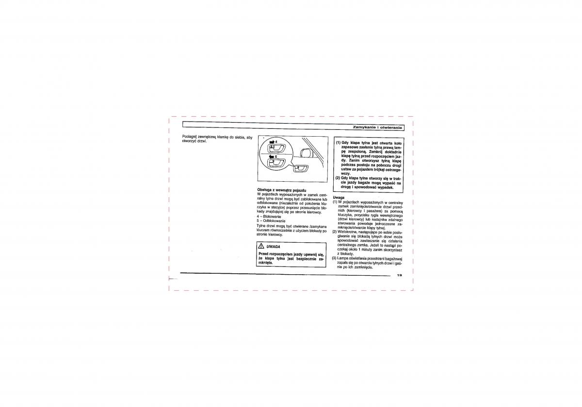 Mitsubishi Pajero III 3 instrukcja obslugi / page 19