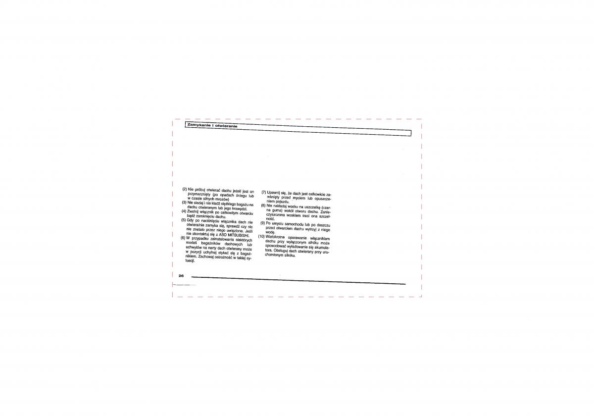 Mitsubishi Pajero III 3 instrukcja obslugi / page 26