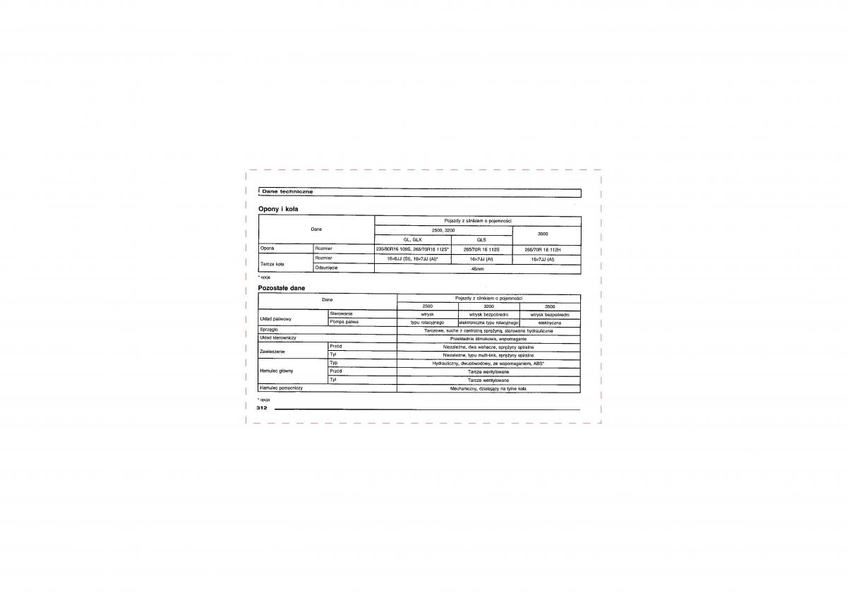 manual  Mitsubishi Pajero III 3 instrukcja / page 310