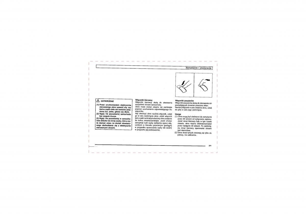 Mitsubishi Pajero III 3 instrukcja obslugi / page 21