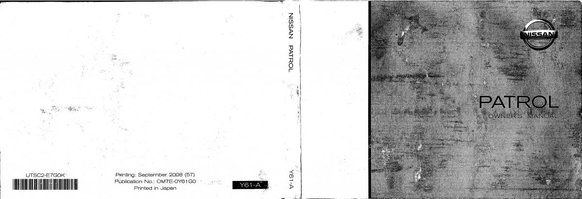 Nissan Patrol Y61 GR owners manual / page 1